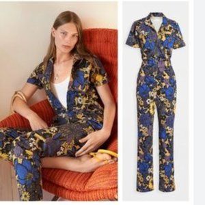 MOTHER Floral Zippy Ankle Jumpsuit